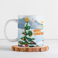 Merry Christmas Australia Ceramic Mug Funny Aussie Animals Santa Skiing