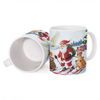 Merry Christmas Australia Ceramic Mug Funny Aussie Animals Santa Skiing