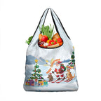 Merry Christmas Australia Grocery Bag Funny Aussie Animals Santa Skiing