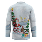 Merry Christmas Australia Hockey Jersey Funny Aussie Animals Santa Skiing