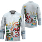 Merry Christmas Australia Hockey Jersey Funny Aussie Animals Santa Skiing