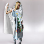 Merry Christmas Australia Hooded Blanket Funny Aussie Animals Santa Skiing