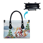 Merry Christmas Australia Leather Bag Funny Aussie Animals Santa Skiing