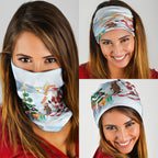 Merry Christmas Australia Neck Gaiter Funny Aussie Animals Santa Skiing