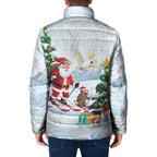Merry Christmas Australia Padded Jacket Funny Aussie Animals Santa Skiing