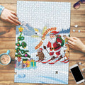 Merry Christmas Australia Puzzle Funny Aussie Animals Santa Skiing