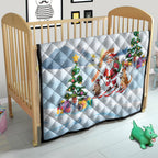 Merry Christmas Australia Quilt Funny Aussie Animals Santa Skiing