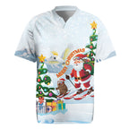 Merry Christmas Australia Rugby Jersey Funny Aussie Animals Santa Skiing