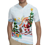 Merry Christmas Australia Rugby Jersey Funny Aussie Animals Santa Skiing