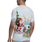 Merry Christmas Australia Rugby Jersey Funny Aussie Animals Santa Skiing