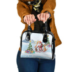 Merry Christmas Australia Shoulder Handbag Funny Aussie Animals Santa Skiing