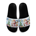 Merry Christmas Australia Slide Sandals Funny Aussie Animals Santa Skiing