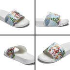 Merry Christmas Australia Slide Sandals Funny Aussie Animals Santa Skiing
