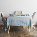 Merry Christmas Australia Tablecloth Funny Aussie Animals Santa Skiing