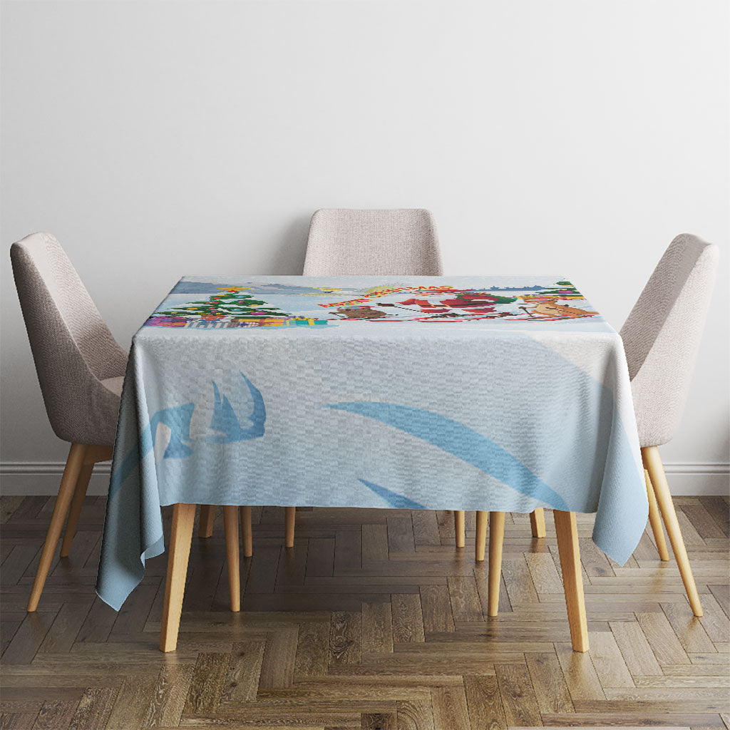 Merry Christmas Australia Tablecloth Funny Aussie Animals Santa Skiing