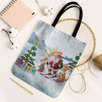 Merry Christmas Australia Tote Bag Funny Aussie Animals Santa Skiing
