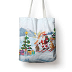 Merry Christmas Australia Tote Bag Funny Aussie Animals Santa Skiing