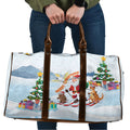 Merry Christmas Australia Travel Bag Funny Aussie Animals Santa Skiing