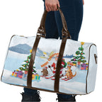 Merry Christmas Australia Travel Bag Funny Aussie Animals Santa Skiing