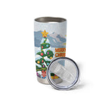 Merry Christmas Australia Tumbler Cup Funny Aussie Animals Santa Skiing