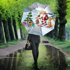 Merry Christmas Australia Umbrella Funny Aussie Animals Santa Skiing