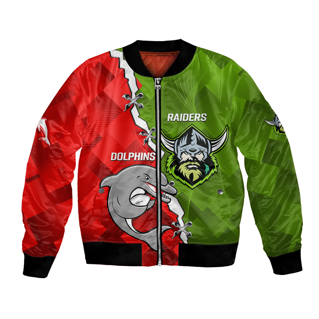 personalised-dolphins-and-raiders-rugby-bomber-jacket-2023-sporty-version