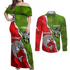 personalised-dolphins-and-raiders-rugby-couples-matching-off-shoulder-maxi-dress-and-long-sleeve-button-shirts-2023-sporty-version
