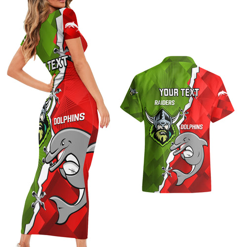 personalised-dolphins-and-raiders-rugby-couples-matching-short-sleeve-bodycon-dress-and-hawaiian-shirt-2023-sporty-version