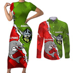 personalised-dolphins-and-raiders-rugby-couples-matching-short-sleeve-bodycon-dress-and-long-sleeve-button-shirts-2023-sporty-version