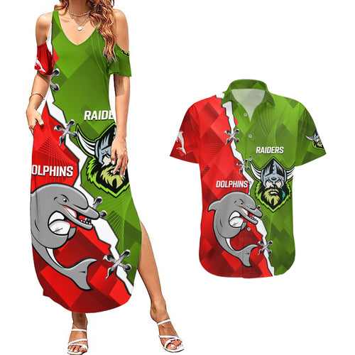 personalised-dolphins-and-raiders-rugby-couples-matching-summer-maxi-dress-and-hawaiian-shirt-2023-sporty-version
