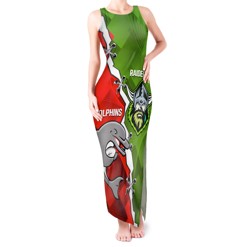 personalised-dolphins-and-raiders-rugby-tank-maxi-dress-2023-sporty-version