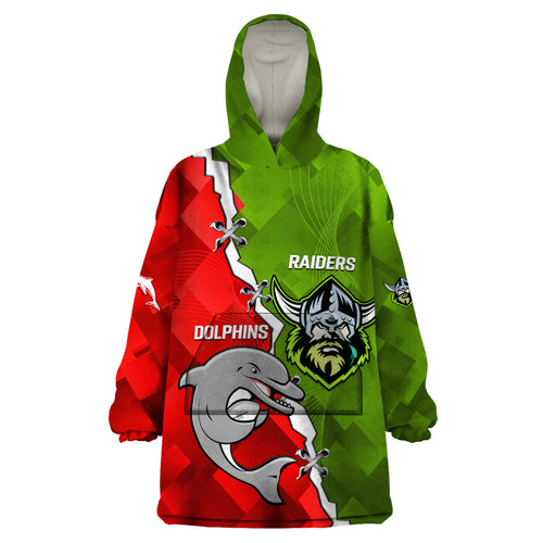personalised-dolphins-and-raiders-rugby-wearable-blanket-hoodie-2023-sporty-version