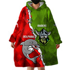 personalised-dolphins-and-raiders-rugby-wearable-blanket-hoodie-2023-sporty-version