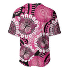 Personalised Australia Indigenous Baseball Jersey Breast Cancer Ribbon Think Pink - Black Version LT14