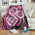 Personalised Australia Indigenous Blanket Breast Cancer Ribbon Think Pink - Black Version LT14