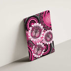 Personalised Australia Indigenous Canvas Wall Art Breast Cancer Ribbon Think Pink - Black Version LT14