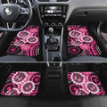 Personalised Australia Indigenous Car Mats Breast Cancer Ribbon Think Pink - Black Version LT14