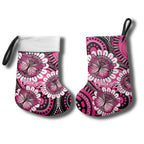 Australia Indigenous Christmas Stocking Breast Cancer Ribbon Think Pink - Black Version LT14