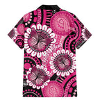 Personalised Australia Indigenous Family Matching Mermaid Dress and Hawaiian Shirt Breast Cancer Ribbon Think Pink - Black Version LT14