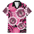Personalised Australia Indigenous Hawaiian Shirt Breast Cancer Ribbon Think Pink - Black Version LT14
