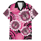 Personalised Australia Indigenous Hawaiian Shirt Breast Cancer Ribbon Think Pink - Black Version LT14