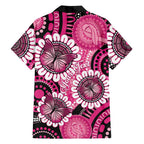 Personalised Australia Indigenous Hawaiian Shirt Breast Cancer Ribbon Think Pink - Black Version LT14