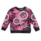 Personalised Australia Indigenous Kid Ugly Christmas Sweater Breast Cancer Ribbon Think Pink - Black Version LT14