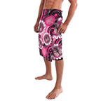 Personalised Australia Indigenous Lavalava Breast Cancer Ribbon Think Pink - Black Version LT14