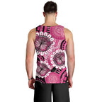Personalised Australia Indigenous Men Tank Top Breast Cancer Ribbon Think Pink - Black Version LT14