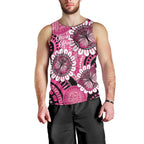 Personalised Australia Indigenous Men Tank Top Breast Cancer Ribbon Think Pink - Black Version LT14