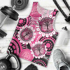 Personalised Australia Indigenous Men Tank Top Breast Cancer Ribbon Think Pink - Black Version LT14