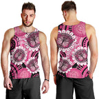 Personalised Australia Indigenous Men Tank Top Breast Cancer Ribbon Think Pink - Black Version LT14