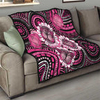Personalised Australia Indigenous Quilt Breast Cancer Ribbon Think Pink - Black Version LT14