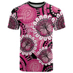 Personalised Australia Indigenous T Shirt Breast Cancer Ribbon Think Pink - Black Version LT14